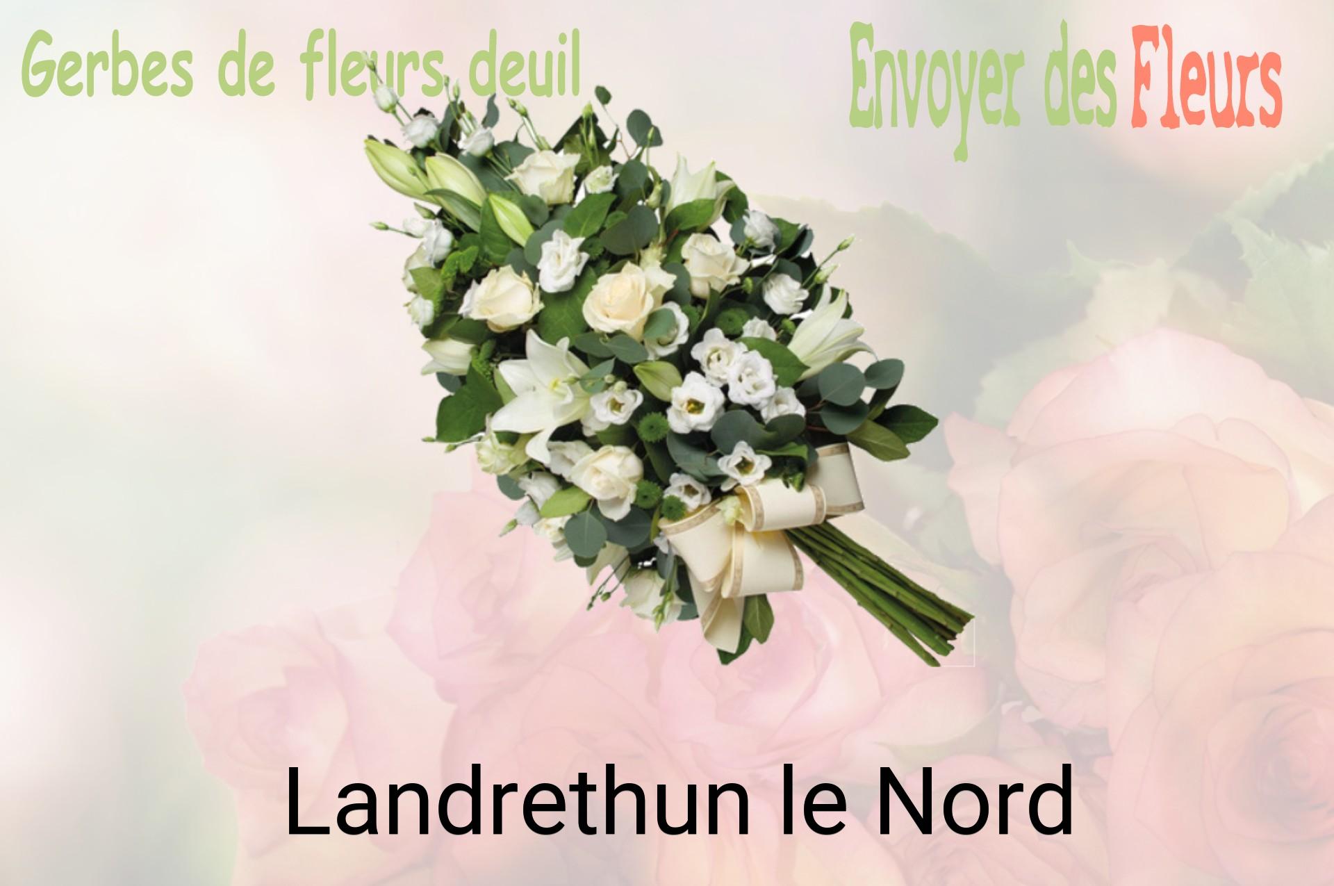 Gerbe de fleurs de deuil livrée à Landrethun-le-Nord